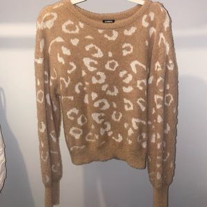 Express Animal Print Sweater NWT